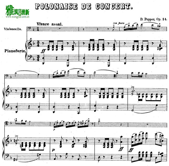 ֻᲨPopper Concert Polonaise, Op. 14ٸٰ