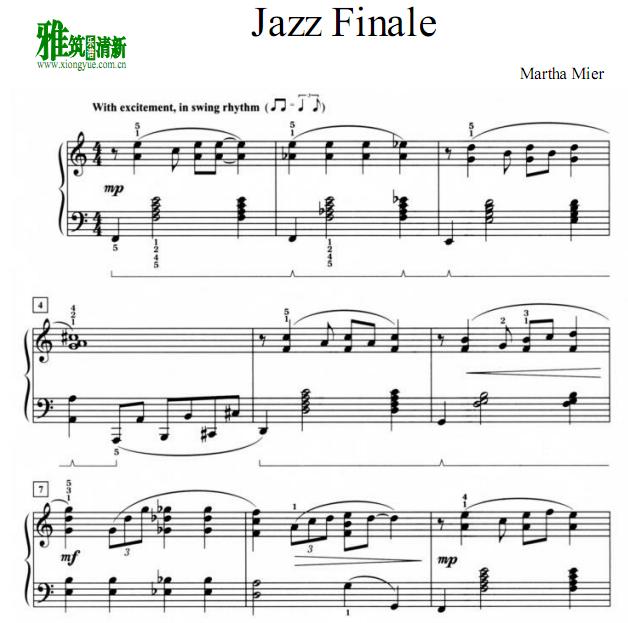 martha mier - jazz finale钢琴谱