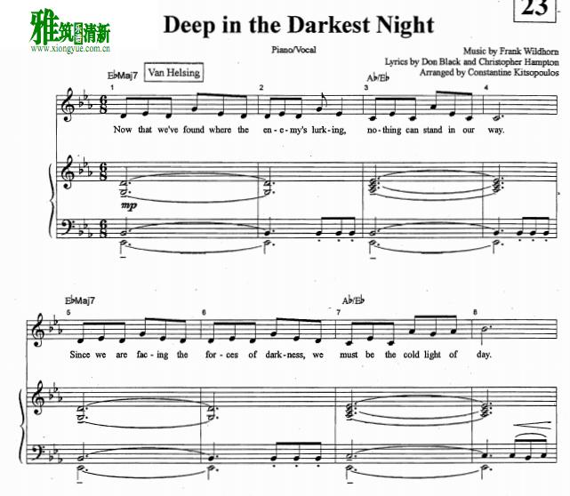 ¹ deep in the darkness night ٰ