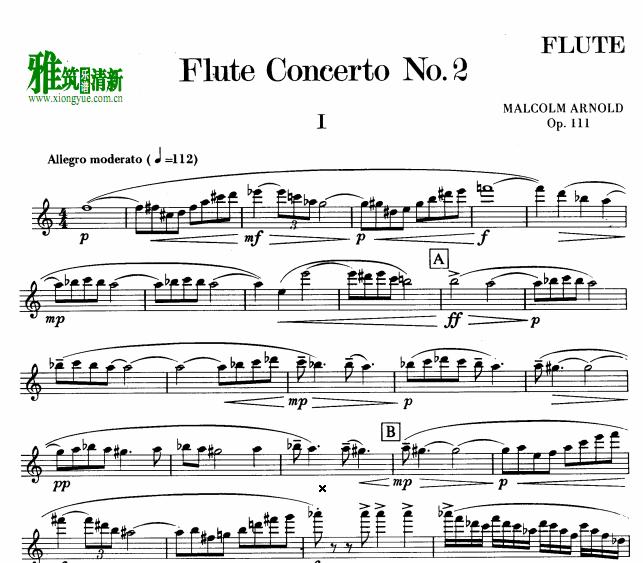 ŵMalcolm Arnold Flute Concerto No 2, Op111