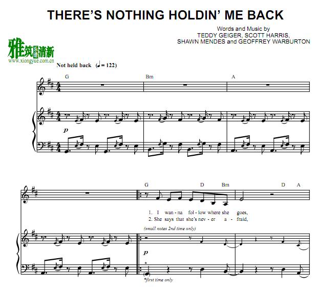 There's Nothing Holdin Me Backٰ