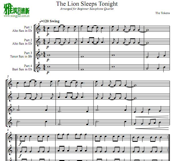 The lion sleeps tonight˹