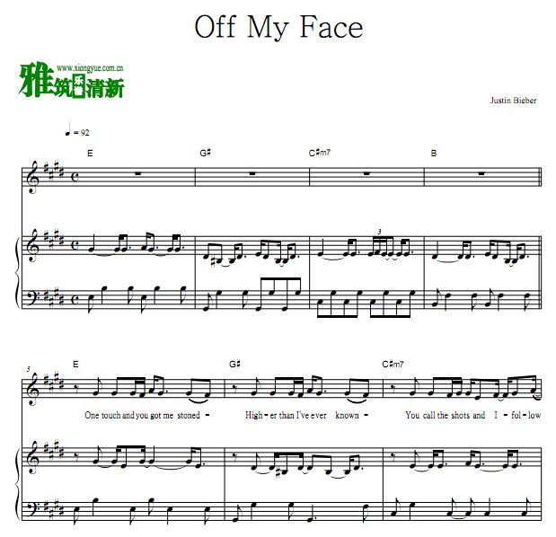 Justin Bieber - Off My Faceٰ  