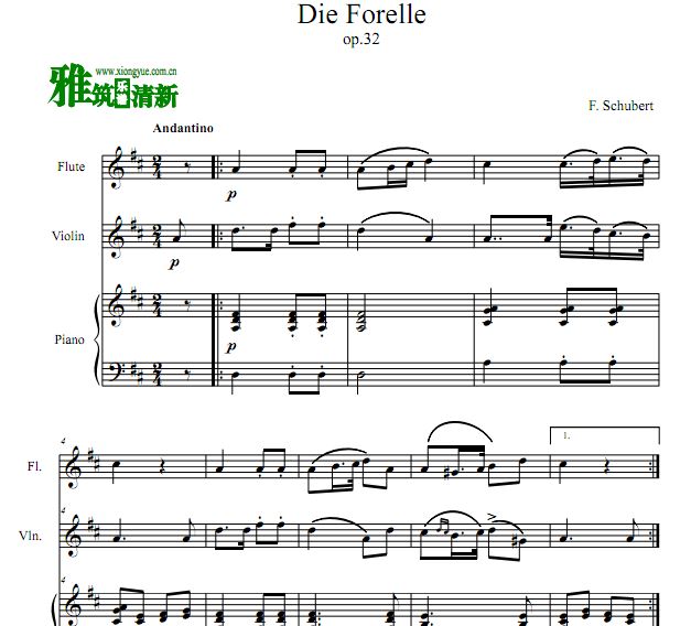 长笛小夜曲曲谱舒伯特_长笛小夜曲舒伯特(2)