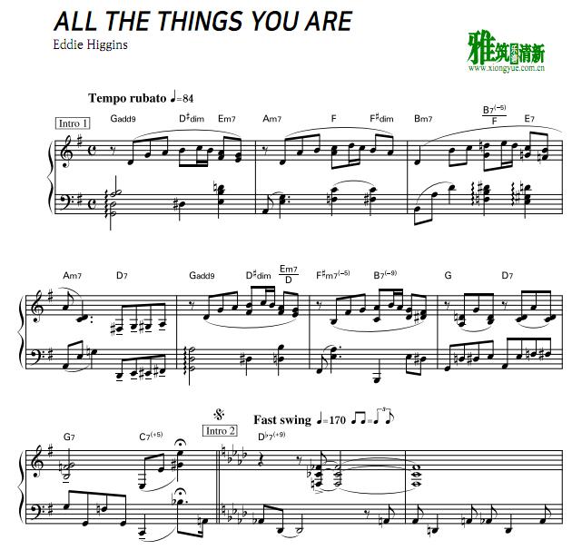 eddie higgins - all the things you areʿ