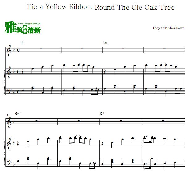 Tony Orlando,Dawn - Tie a yellow ribbon round the oak tree 