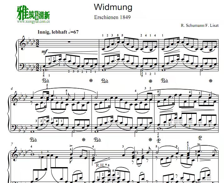 R.Schumann Widmung  ״ 