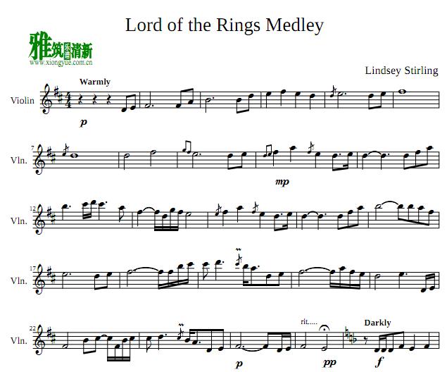 Lindsey Stirling –  Lord of the Rings MedleyС