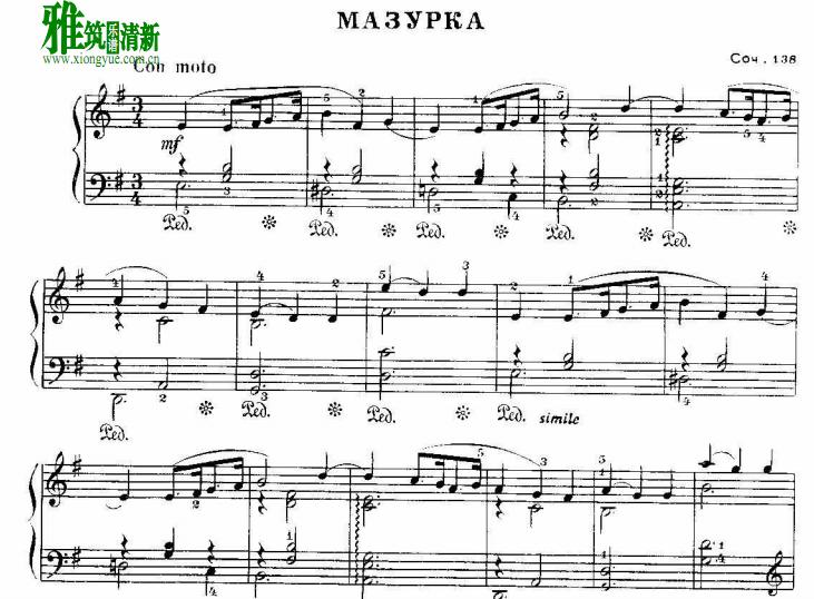 Viktor Kuprevich - Mazurka Op. 138钢琴谱