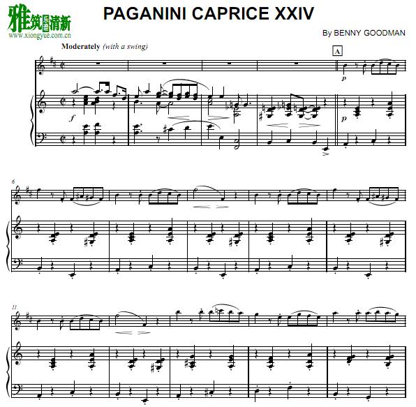 Benny Goodman - Caprice XXIV of Paganini ɹٰܸ