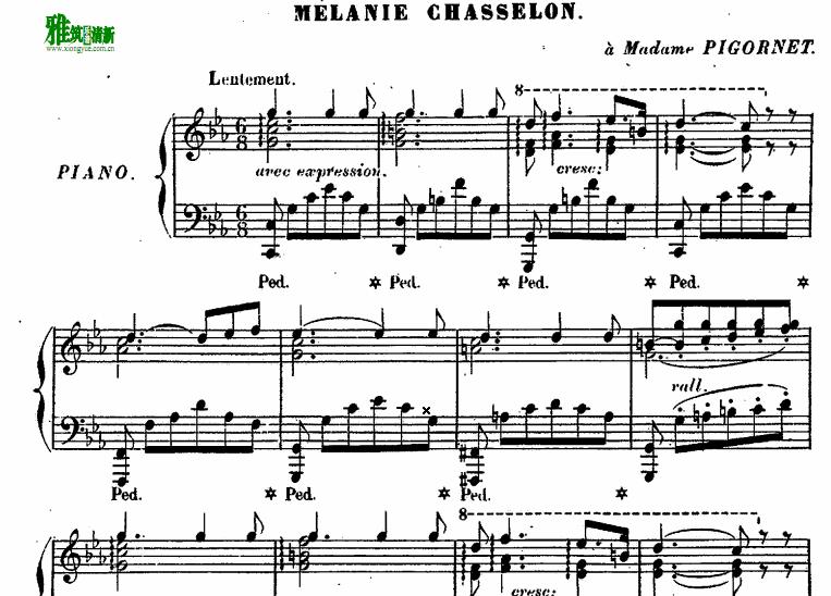 Melanie Chasselon - Nocturne Abandon钢琴谱