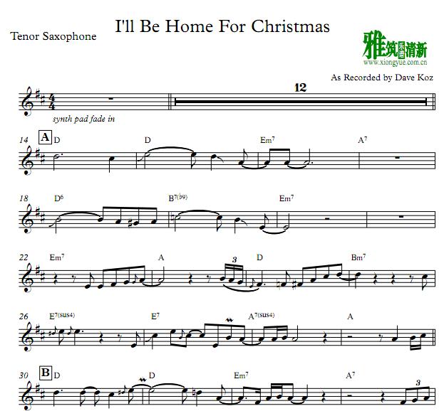 Dave Koz - I'll Be Home For Christmas˹ Tenor