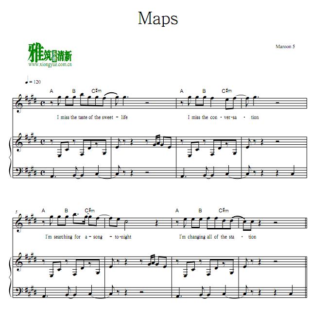 Maroon 5 - Mapsٰ