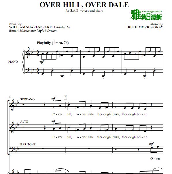 Over Hill, Over Dale SAB ϳ ٰ 