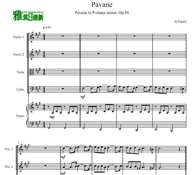   Pavane Op.50 С