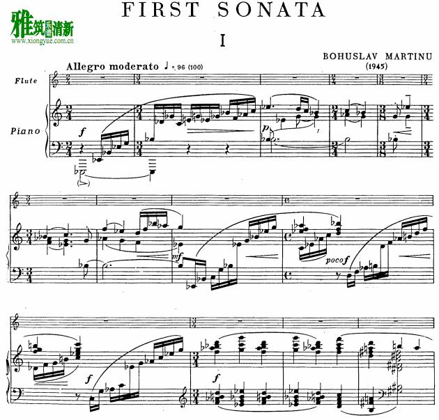 Bohuslav Martinu Ŭ  Ŭ First Sonata for Flute and PianoѸٰ