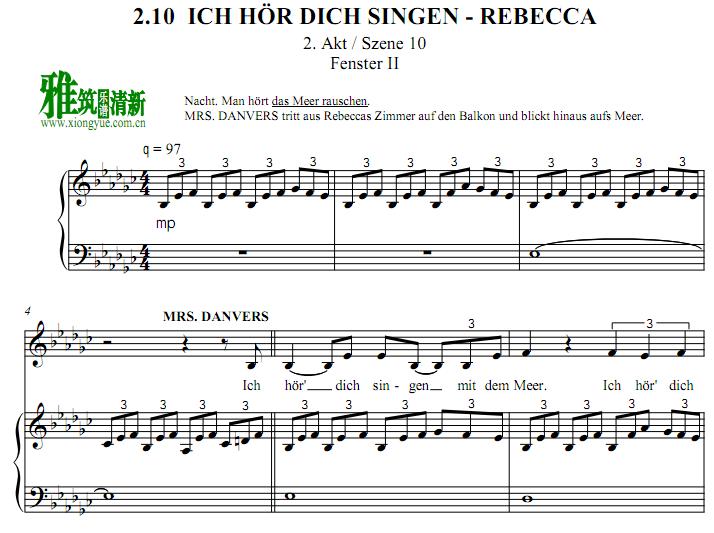 ־ Rebecca  ICH HOR DICH SINGEN - REBECCAٰ