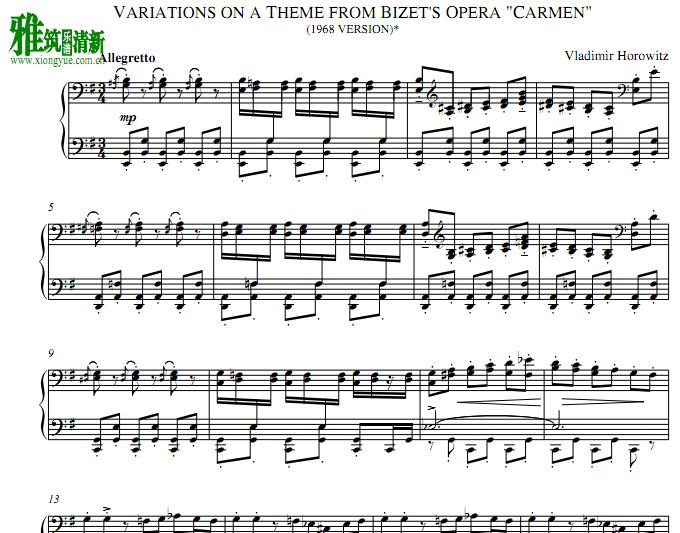 Horowitz άĸı࿨ű Carmen Variations