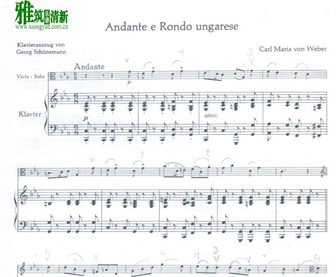 Τ Weber Andante e Rondo Ungarese Op. 35 ٸٰ
