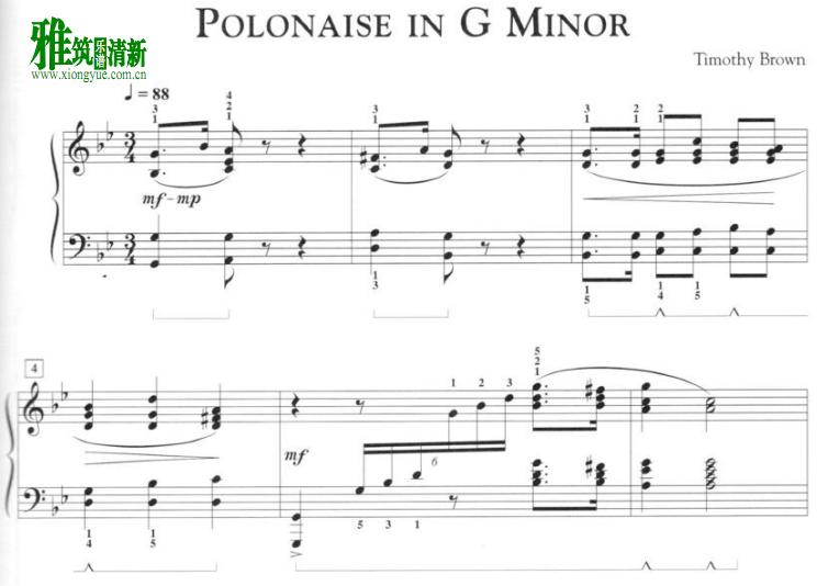Timothy Brown Ī·- Polonaise in G Minor GС