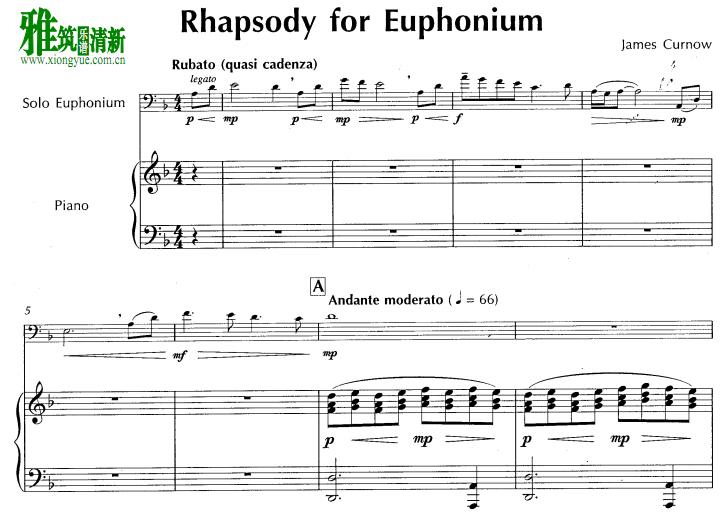 ղķ˹ ŵ ſ ٰ James Curnow Rhapsody For Euphonium