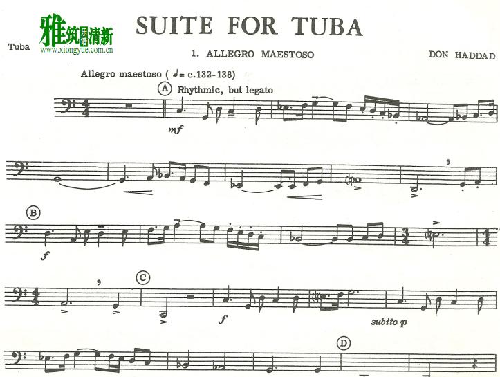 .´  don haddad - suite for tuba 