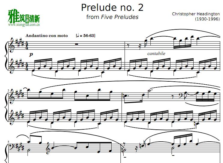 Christopher Headington - Prelude no. 2