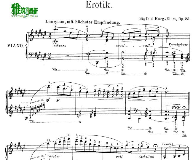 Sigfrid Karg-Elert 4 Piano Pieces op.23 