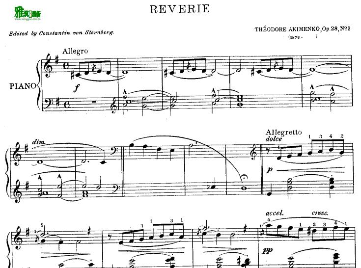 Théodore Akimenko Reverie Op. 28, No. 2