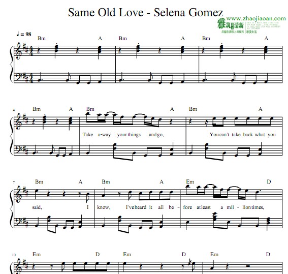 Selena Gomez - Same Old Love