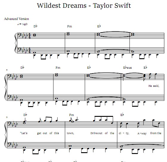 Taylor Swift – Wildest Dreams